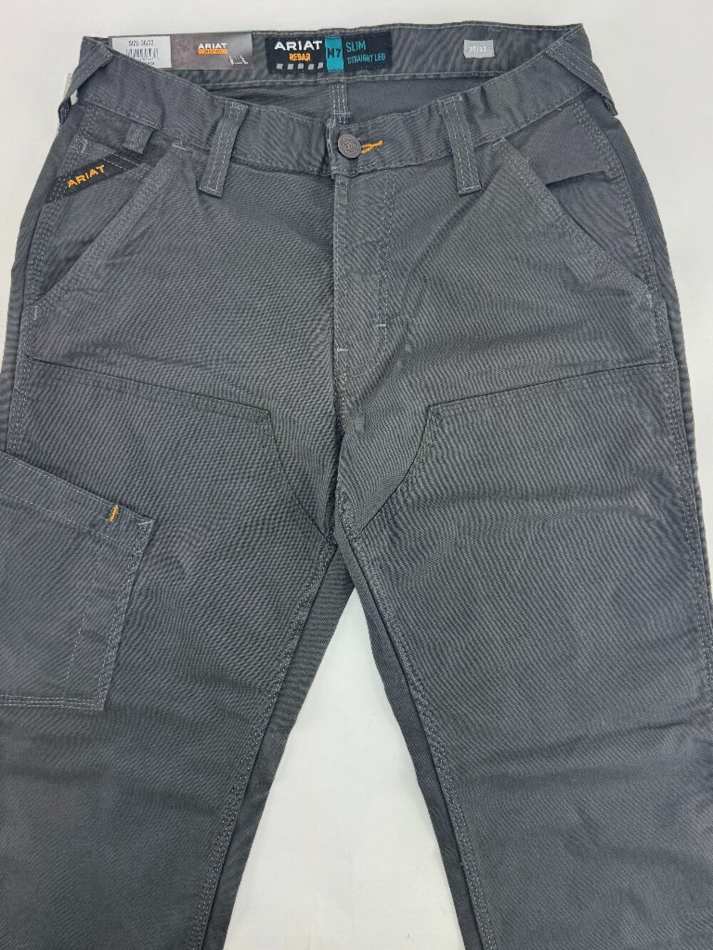 Ariat M7 Slim Straight Pants Double Front Durastretch Gray Work Jeans NWT 30x32